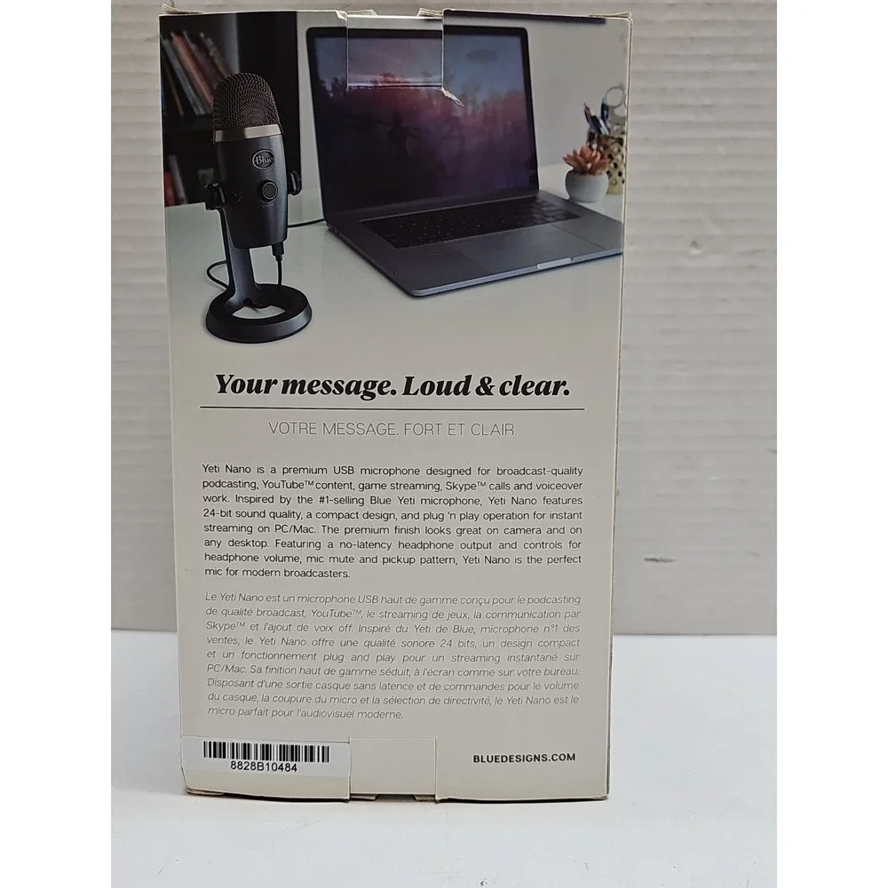 Blue Yeti Nano Premium USB Mic for Recording & Streaming – Shadow Gray - Open